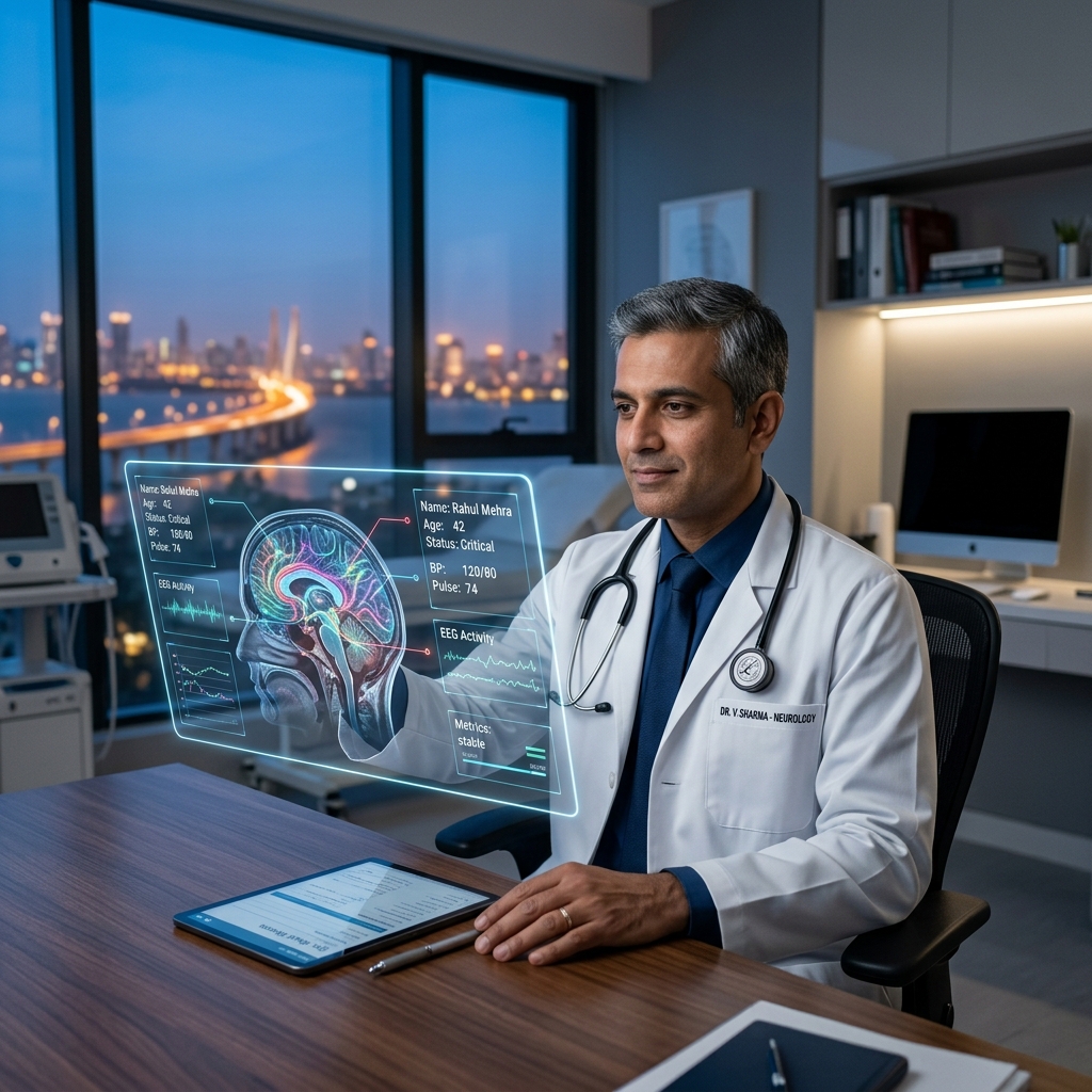 Doctor using clinical AI scribe in Delhi